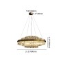 IQ3423 FIXEDO MODERN TIERED CRYSTAL LED CHANDELIER IN BRASS PENDANT LIGHT