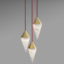IQ4528 ALABASTER CONE CHANDELIER
