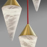 IQ4528 ALABASTER CONE CHANDELIER