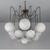 IQ4529 OPULENT ALABASTER BALL CHANDELIER