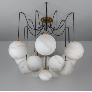 IQ4529 OPULENT ALABASTER BALL CHANDELIER