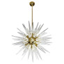 IQ4539 ITALIAN BRASS AND MURANO GLASS SPUTNIK CHANDELIER