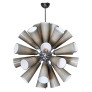 IQ4541 GRAY MURANO GLASS SPUTNIK CHANDELIER