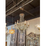 IQ4560 ITALIAN CRYSTAL AND GLASS BASKET FORM CHANDELIER