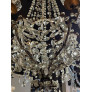 IQ4560 ITALIAN CRYSTAL AND GLASS BASKET FORM CHANDELIER