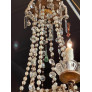 IQ4560 ITALIAN CRYSTAL AND GLASS BASKET FORM CHANDELIER