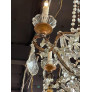 IQ4560 ITALIAN CRYSTAL AND GLASS BASKET FORM CHANDELIER