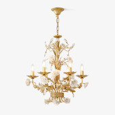 IQ4573 WHITE ROSE CRYSTAL CHANDELIER