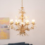 IQ4573 WHITE ROSE CRYSTAL CHANDELIER