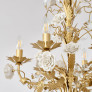 IQ4573 WHITE ROSE CRYSTAL CHANDELIER