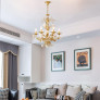 IQ4573 WHITE ROSE CRYSTAL CHANDELIER
