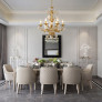 IQ4573 WHITE ROSE CRYSTAL CHANDELIER