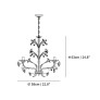 IQ4573 WHITE ROSE CRYSTAL CHANDELIER