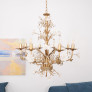 IQ4573 WHITE ROSE CRYSTAL CHANDELIER