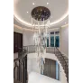 IQ4595 HELICAL CASCADING WAVE GLASS CHANDELIER