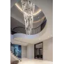 IQ4595 HELICAL CASCADING WAVE GLASS CHANDELIER