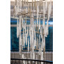 IQ4595 HELICAL CASCADING WAVE GLASS CHANDELIER