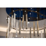 IQ4595 HELICAL CASCADING WAVE GLASS CHANDELIER