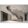 IQ4595 HELICAL CASCADING WAVE GLASS CHANDELIER