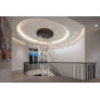 IQ4595 HELICAL CASCADING WAVE GLASS CHANDELIER