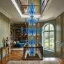 IQ4601 Murano Glass Chandelier-Chrome