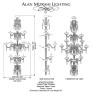 IQ4601 Murano Glass Chandelier-Chrome