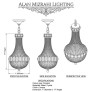 Iq4607 Antique Beaded Crystal Lantern-Chrome