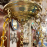 IQ4608 ANTIQUE BEADED CRYSTAL LIGHT