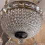 IQ4608 ANTIQUE BEADED CRYSTAL LIGHT
