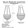 IQ4608 Antique Beaded Crystal Light-Brass