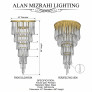 IQ4609 Glass Chandelier-Gilt Bronze