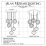 IQ4611 Large Moderne Blown Glass Fixture-Brass