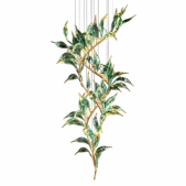 IQ4613 Branch Leaf Shape Hanging Light - Brass