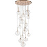IQ4622 MODERN AGED BRASS MULTI PENDANT LIGHTING