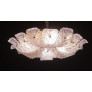 IQ4632 AMAZING PINK MURANO GLASS LEAVE CEILING LIGHT