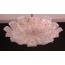 IQ4632 AMAZING PINK MURANO GLASS LEAVE CEILING LIGHT