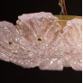 IQ4632 AMAZING PINK MURANO GLASS LEAVE CEILING LIGHT