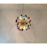 IQ4633 SPECTACULAR MURANO MULTICOLORED GLASS SPUTNIK CHANDELIER