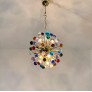IQ4633 SPECTACULAR MURANO MULTICOLORED GLASS SPUTNIK CHANDELIER