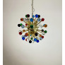 IQ4633 SPECTACULAR MURANO MULTICOLORED GLASS SPUTNIK CHANDELIER