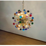 IQ4633 SPECTACULAR MURANO MULTICOLORED GLASS SPUTNIK CHANDELIER