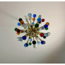 IQ4633 SPECTACULAR MURANO MULTICOLORED GLASS SPUTNIK CHANDELIER