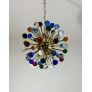 IQ4633 SPECTACULAR MURANO MULTICOLORED GLASS SPUTNIK CHANDELIER