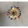 IQ4633 SPECTACULAR MURANO MULTICOLORED GLASS SPUTNIK CHANDELIER