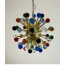 IQ4633 SPECTACULAR MURANO MULTICOLORED GLASS SPUTNIK CHANDELIER