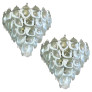IQ4635 PAIR OF MURANO SHELL CHANDELIERS
