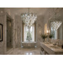 IQ4635 PAIR OF MURANO SHELL CHANDELIERS