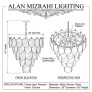 IQ4635 Pair Of Murano Shell Chandeliers-Chrome