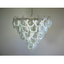 IQ4635 PAIR OF MURANO SHELL CHANDELIERS