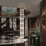 IQ4657 CEILING-MOUNTED TIERED CHANDELIER